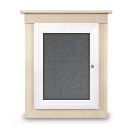 United Visual Products Sliding Glass Enclosed Letterboard, 48"x3 UV9005ACS-WHITE-LICORI